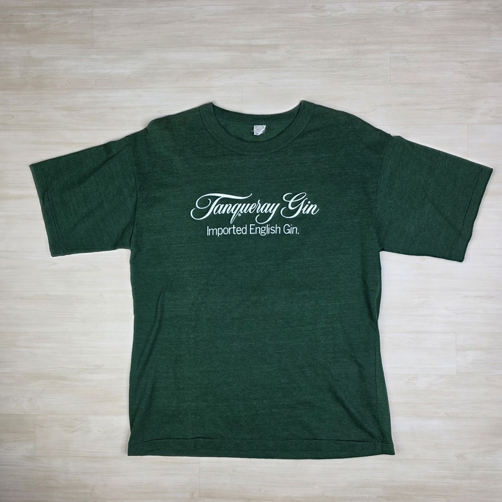 Vintage 80s Tanqueray Gin Single Stitch Shirt March of Dimes Single Stich Medium